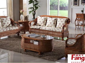 2018客厅藤艺沙发图片 房天下装修效果图