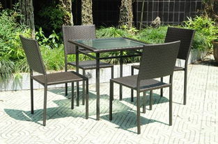 安盛户外家具 特价 仿藤桌椅 藤编方桌 藤椅 藤艺休闲桌椅套件