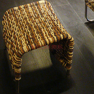 轩航 手工编制藤艺家具 藤休闲沙滩躺椅RA111-13 脚踏 脚凳图片