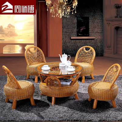 周师傅藤椅茶几三五件套编藤茶台藤椅组合阳台桌椅藤艺茶几椅家具 质量怎么样-兄弟导购