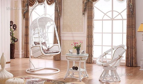 依藤乐家B8001藤艺编织吊篮椅 室内秋千与环保家具的完美结合