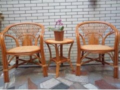 12广东藤艺家具厂 匠心传承，藤艺家具中的经典之作——凤尾椅三件套